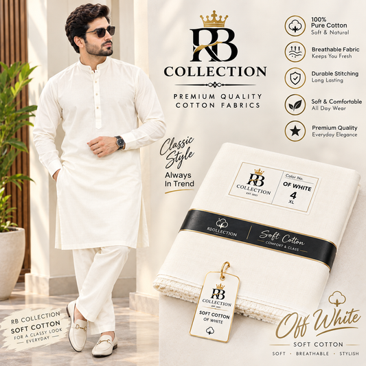 RB Collection Premium Soft Cotton Suit – Classic & Comfortable Men’s Wear