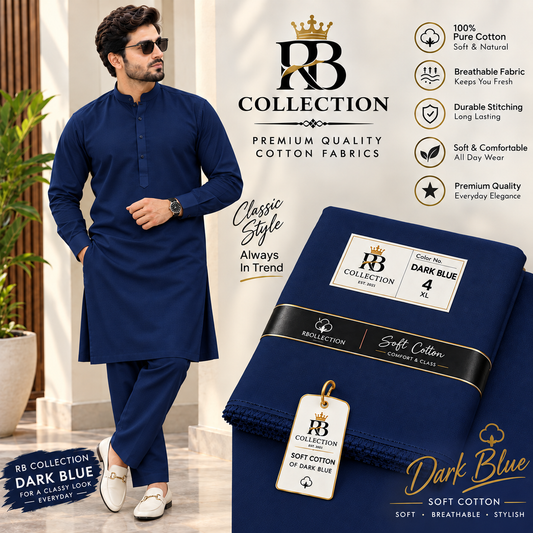 RB Collection Premium Soft Cotton Suit – Classic & Comfortable Men’s Wear